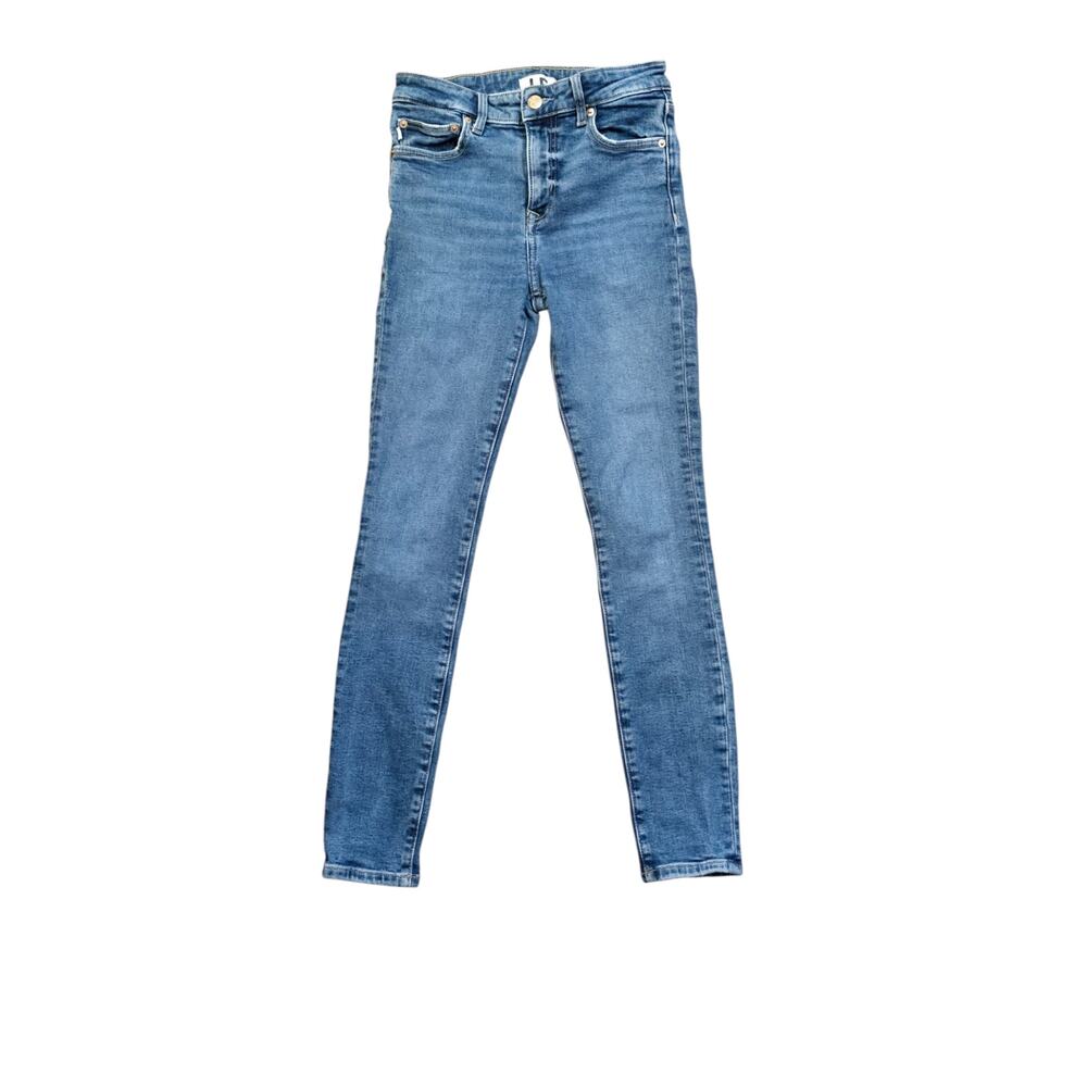 Lovers + Friends Low Rise Skinny Jeans Medium Wash Blue Ankle Denim Revolve 25